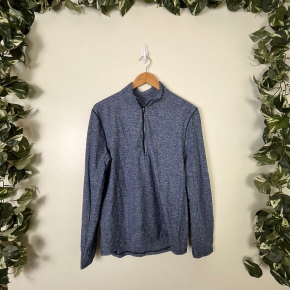 Lululemon Athletic Surge Warm 1/2 Zip Pullover Jacket Heathered Navy Men’s Sz S